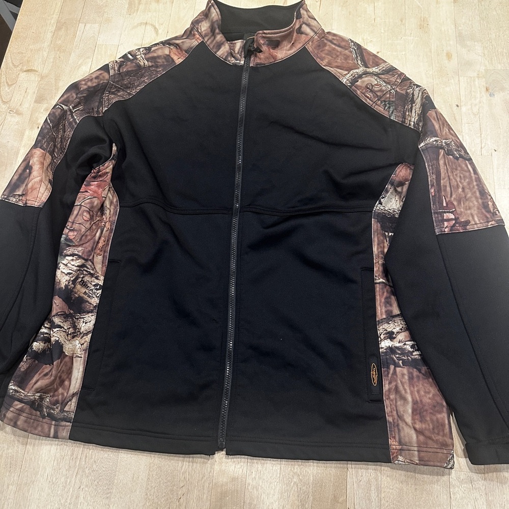Black And Brown Performance Jacket With Modern De… - image 1